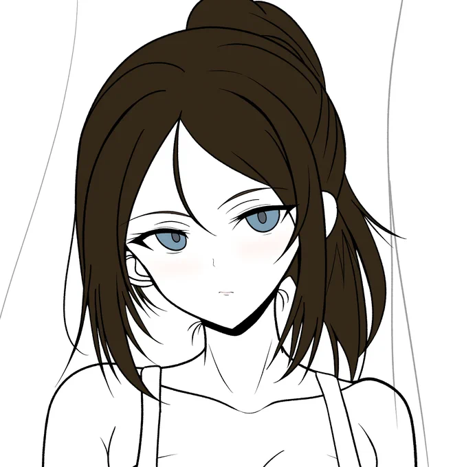 例のごとくノンナさんを描けとの啓示?があったので描いてます。今日中に塗り終わりたい...!(;'Д`A ```