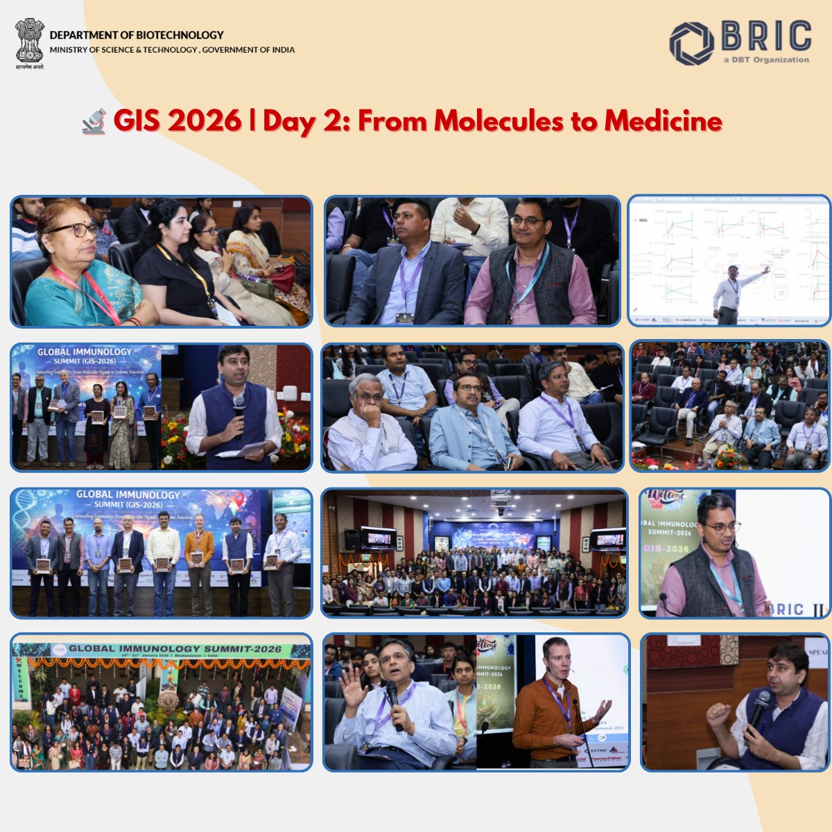 BricDbt's tweet photo. GIS 2026 – Day 2 focuses on bridging fundamental discoveries with clinical applications, advancing immunology from bench to bedside.
#GIS2026 #Immunology #BenchToBedside #TranslationalResearch #BRIC #ILS
@DBTIndia | @bric_ils https://t.co/SOAWLgPJZE