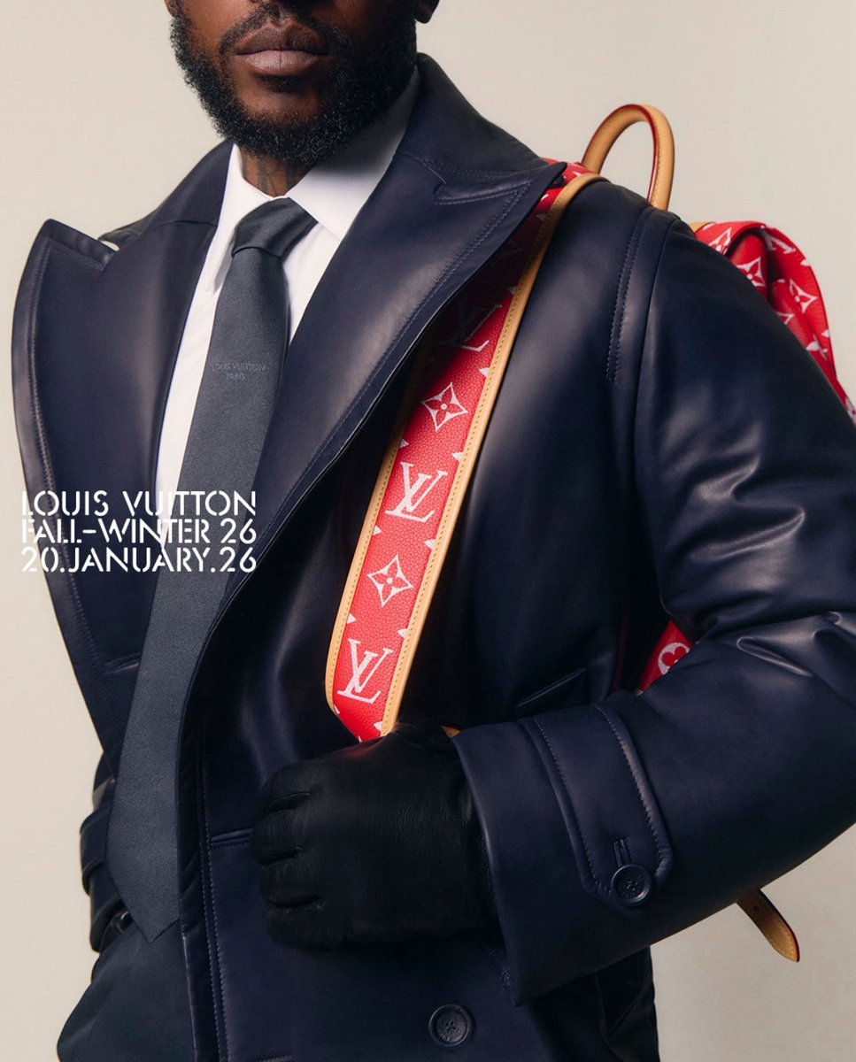 Skepta previews Louis Vuitton FW 2026 by Pharrell Williams!🖤 #LVMenFW26