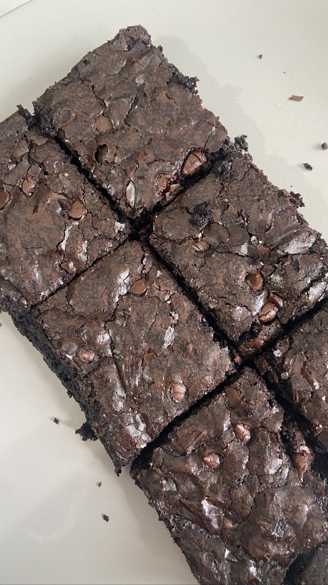 cantik bgt shiny crust nyaaa brownies buatan guwehh