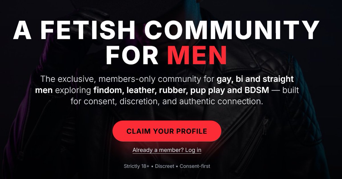 TFetishNetwork's tweet image. Dungeons, private chats, and total discretion. 🖤

We built The Fetish Network because we wanted a space that understands the lifestyle. 

No judgment, just authentic connection for gay, bi, and straight men who explore the edge.

Ready to claim your profile?