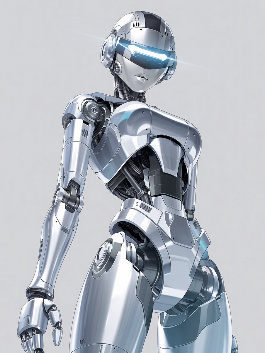 銀色の女性型アンドロイド