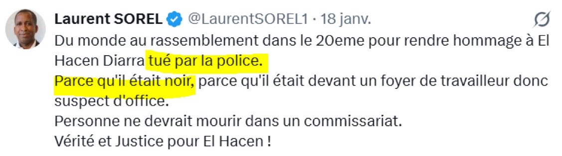 Emmanuel Grégoire met sur sa liste un personnage de la gauche extrême, accusant la police de meurtre raciste ⬇️

Prochaine étape, alliance avec la candidate LFI et ses propos homophobes « tafioles de merde ».