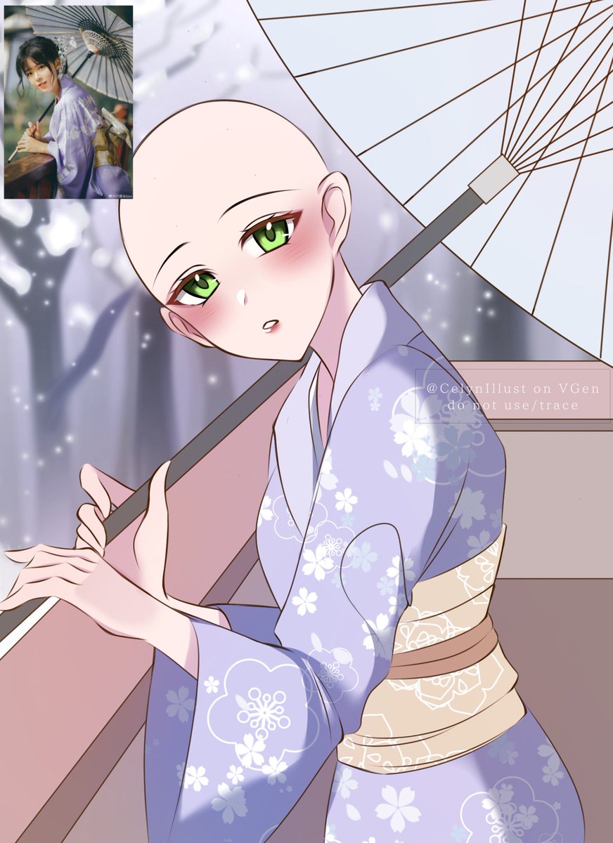 Interest check! ✨
Anyone interested in this winter kimono ych? #vtubers ❄