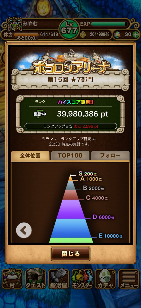FuEi04's tweet photo. とりあえず1回クリア
アリーナは面白いけど大変😔 https://t.co/ksZoYJ3xwj