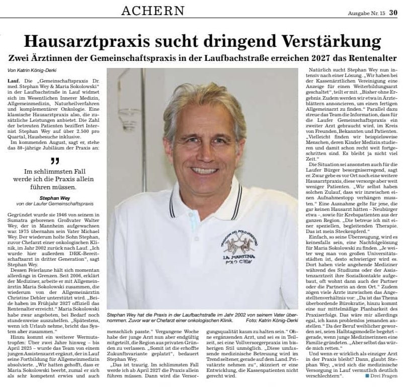 InternistWey's tweet image. Liebe Follower, Freunde und die, die dieses Posting weitergeleitet (🙏🏻) sehen:
Ich suche dringend eine Ärztin/Arzt, die/der auf Dauer mit mir in der hausärztlichen Praxis (am Rande Westflanke Schwarzwald, nahe Baden-Baden und Straßburg) arbeiten will, weil meine halbtags…