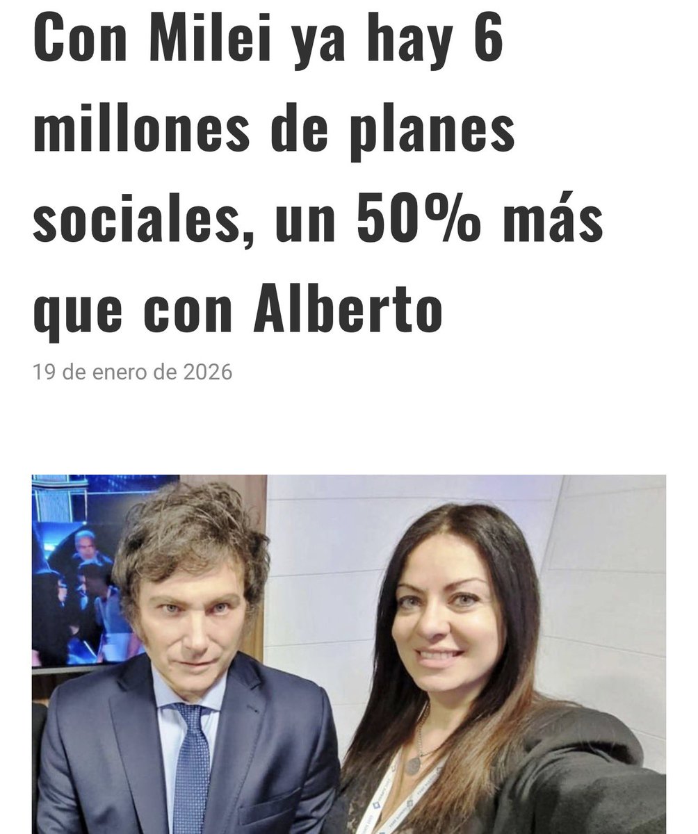 JAJAJAJA 😂
En campaña les prometió eliminar todos los planes y no solo no los sacó: los incrementó.