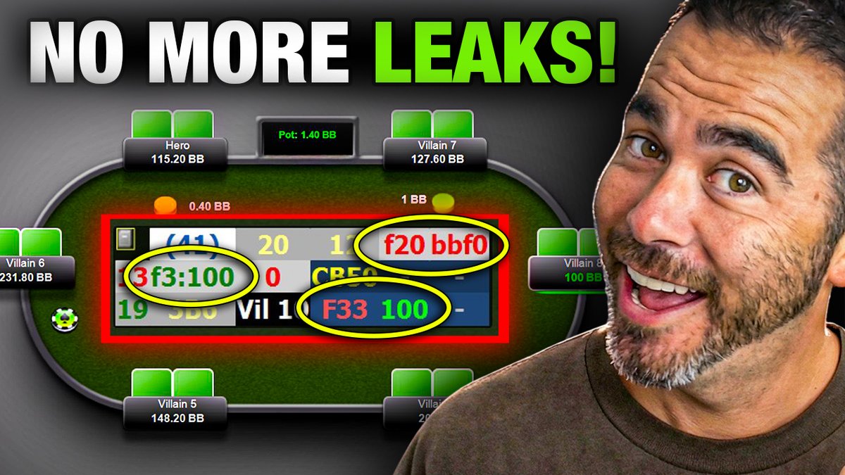 Turn your HUD on yourself.

In this episode, I show you how to:
-Read your own stats like Villain stats
-Spot gaps they easily attack
-Make +EV adjustments that close the gaps

Turn Your HUD Into a Weapon Against Leaks
youtu.be/DFmoHjIi1ZI
