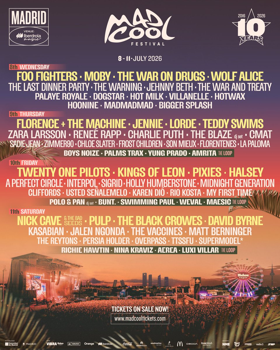 KoreaenBCN's tweet image. Entradas a la venta para el MadCool Festival @madcoolfestival en Madrid 
📅Del 8 al 11 de julio de 2026 
👉 con Jennie @jennierubyjane de @BLACKPINK el jueves 9 de julio 
Más información:
bit.ly/49nlG3B
