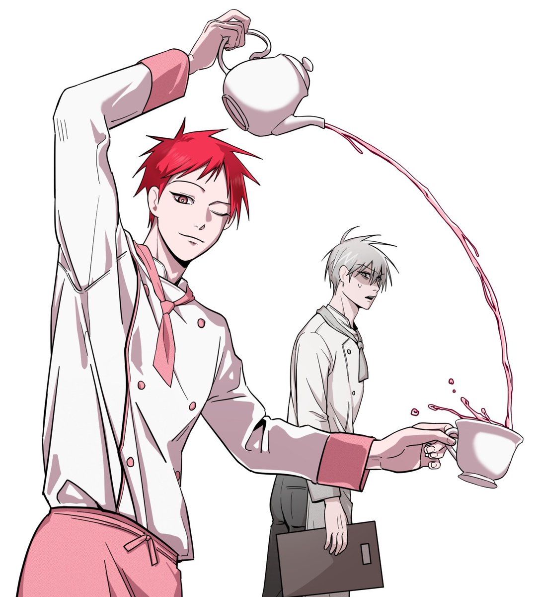 같이그리니까 어떤선배 후배한테 채도 다뺏긴거같고 좋다