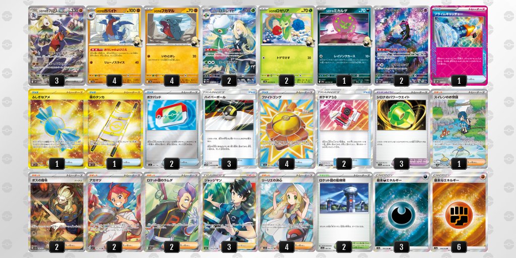 Wizジムバ
使用:シロナのガブリアス(G無し)
1: サナ 先❌1-6
2: サナ 先⭕6-0
3: ボムドラパ 先⭕6-2
3位

1戦目はミカルゲスタートでムズムズナンジャモ食らってファイトゴングしかなくエネ問題で完全に出遅れ。
横の展開よりもグッズロックでのエネ、ガバイト乗れない問題が課題
構築変えます。