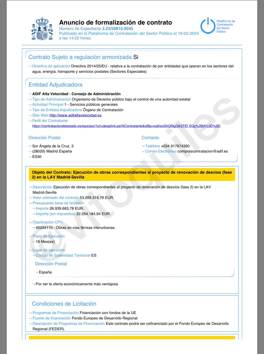 vitoquiles's tweet image. 🔴 #URGENTE | El tramo que causó el accidente ferroviario fue finalizado por 52,5 millones por una empresa implicada en la trama de corrupción del PSOE.

La constructora es AZVI y tenía contratado a Koldo García como consultor con sueldo de 6.000 euros mensuales.

El presidente…