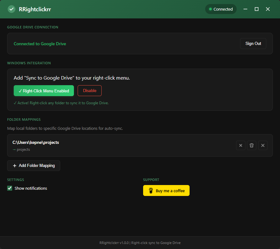 choppedonionsai's tweet image. ✅ Just shipped RRightclickrr - sync any folder to Google Drive with a right-click.

Auto-watches for changes, copies share links, works from Windows Explorer.

Free &amp;amp; open source.

rrightclickrr.vercel.app

#indiedev #freeware #freeapp