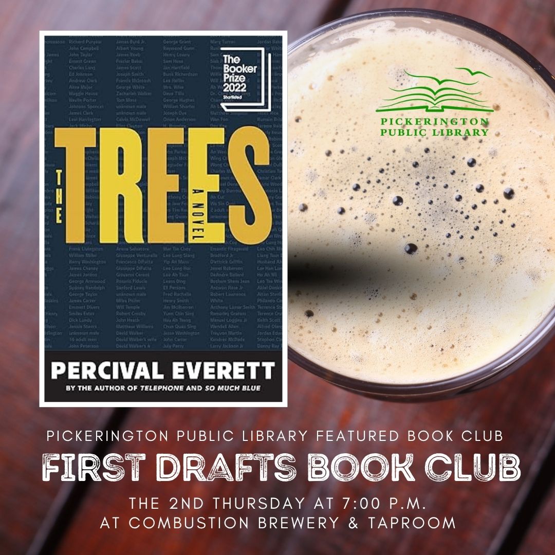 pickeringtonlib's tweet image. Books, bites, and beverages—join First Drafts Book Club to discuss The Trees by Percival Everett at Combustion Brewery &amp;amp; Taproom! This book club meets 2nd Thursday monthly. #PPLibrary
Feb. 12 | 7:00 - 8:00 p.m. | Combustion Brewery &amp;amp; Taproom, Pickerington