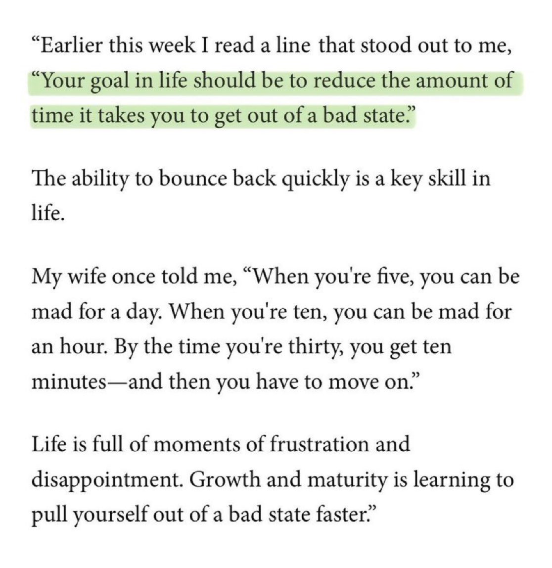 James Clear: The ability to bounce back quickly is a key skill in life.