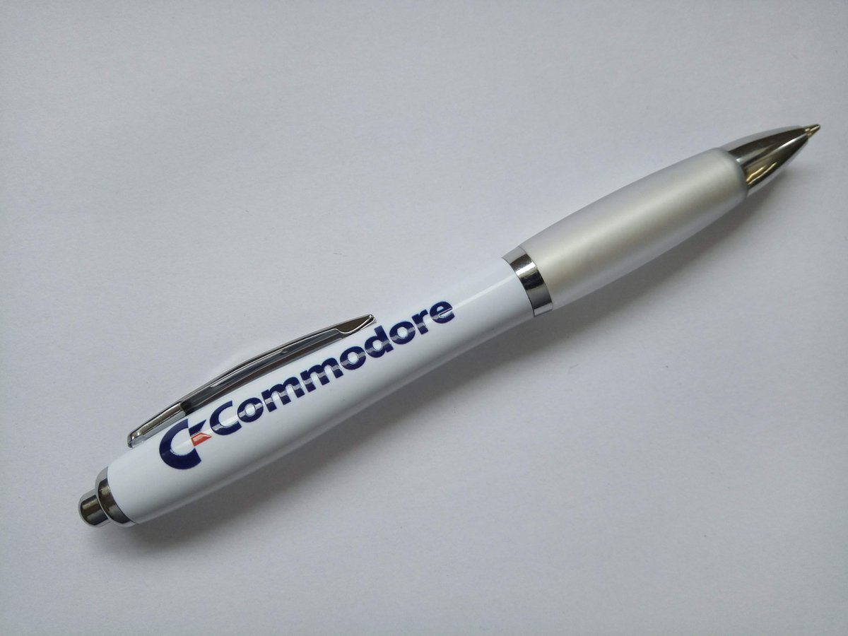 MadGerbil365's tweet photo. Commodore Branded Pen, Perfect for #Amiga #Commodore 64 Fans! just £5 at https://t.co/gTBDITuEpr A great gift for a loved one or for yourself! #Commodore64 #CommodoreAmiga #Retrogamer #AmigaReposts #RetroGaming #C64RePosts #c64scene #C64 https://t.co/UsfJ5QZyPq