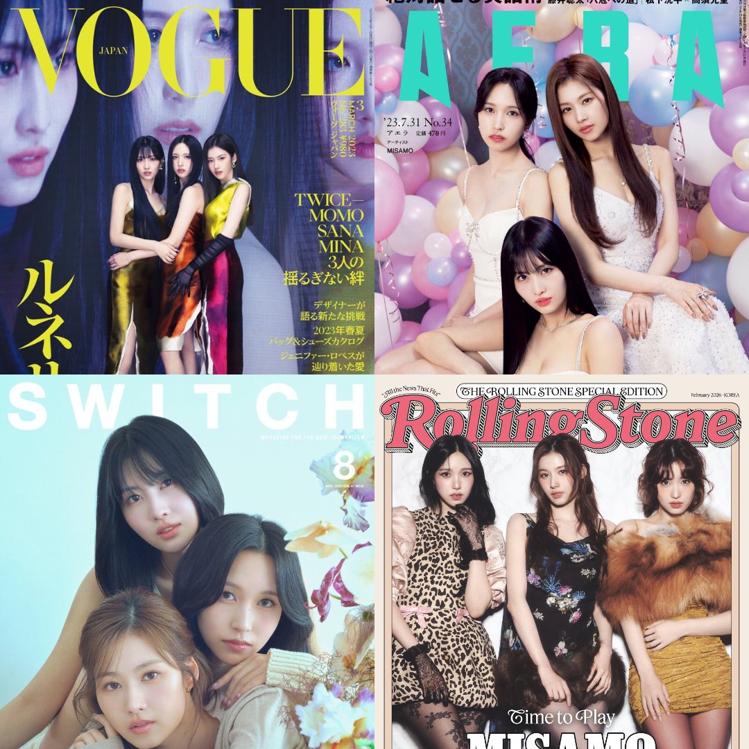 twoisefansi's tweet image. ALL THE #MISAMO'S MAGAZINE COVERS
