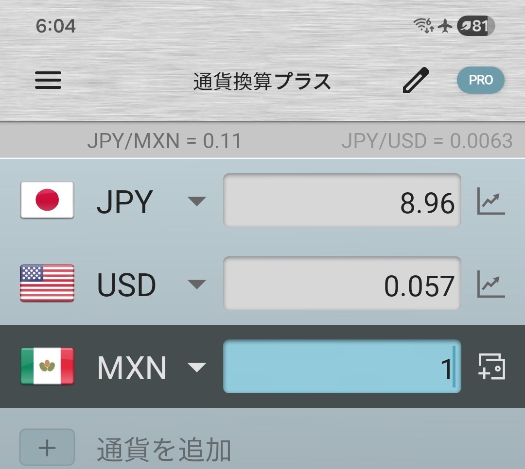 9円目前。#メキシコペソ
