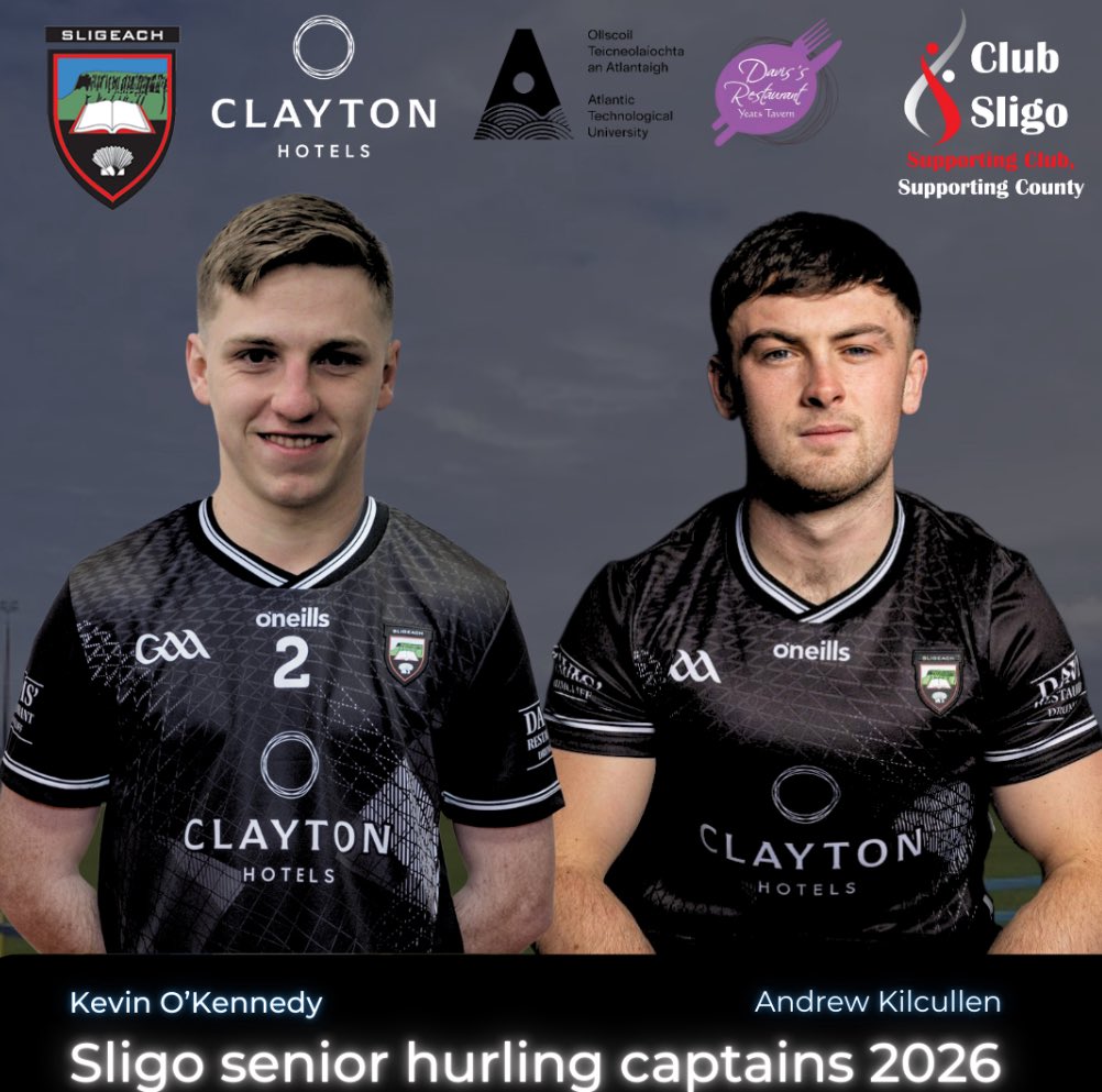 EaskeyGAA's tweet photo. Sligo senior captains 2026:

Earlier this evening the Sligo senior captains for the 2026 league & championship campaigns were announced.

Congratulations to Andrew Kilcullen who was named as joint captain for the senior hurlers. A richly deserved honour for the work & dedication Andrew puts in - his dedication to club and county in both codes is an inspiration to every young player in the club. Best wishes to Andrew, Kevin & the rest of the senior hurling team (including all the Easkey/St Farnans contingent) and management in their upcoming league campaign which begins this weekend.

Congratulations to Canice Mulligan and Niall Murphy whom were also installed as the Sligo senior football captains for 2026. We wish them, Dessie Sloyan & his management team and Rossa Sloyan & his teammates all the best for the upcoming league and championship.

Both teams are away in their opening round fixtures this weekend, on Saturday the hurlers travel to Iniskeen to face Monaghan while the following day the footballers travel to Mullingar to face Westmeath. Both games throw in at 2pm.

Best of luck lads ⚫️⚪️ 🏐🏑