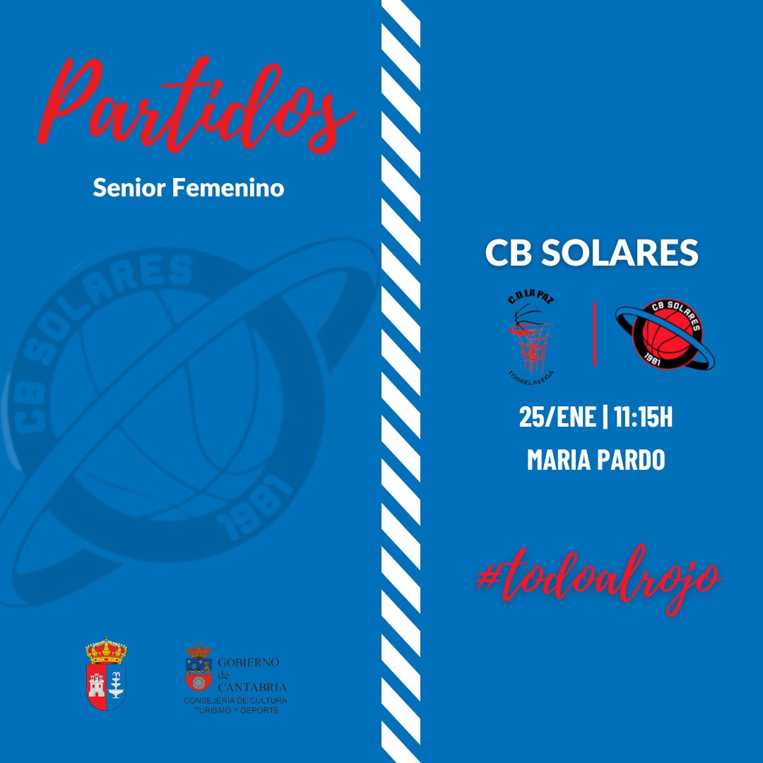 CBSolares's tweet image. 🏀| SENIOR FEMENINO

➡️  @CDLaPazTorre 🆚 CB Solares

¡Vamos Solares!

#TodoalRojo