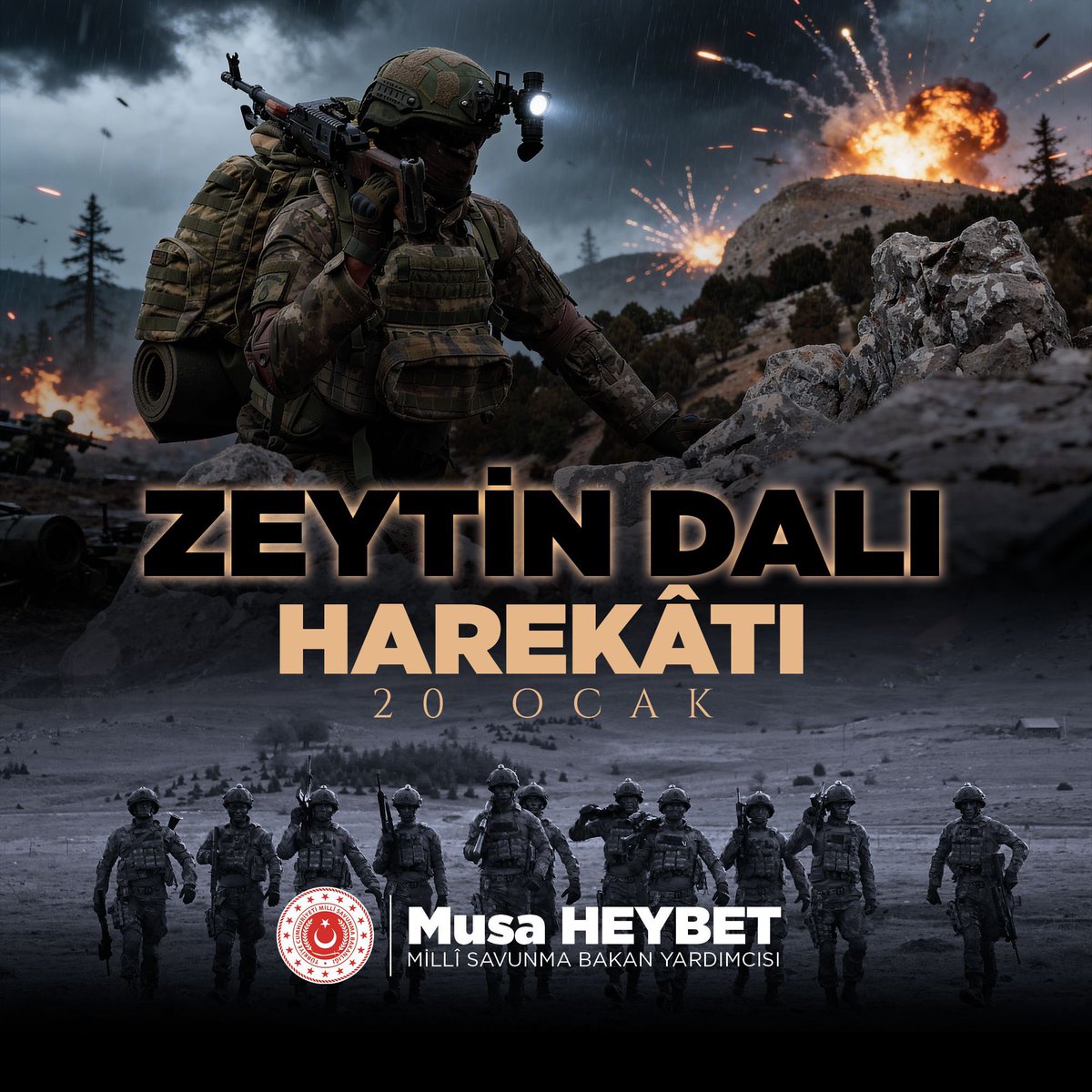 Zeytin Dalı Harekâtı’nın yıl dönümünde, vatanımızın huzur ve güvenliği için can veren aziz şehitlerimizi rahmetle, kahraman gazilerimizi minnetle anıyorum. Türkiye, teröre karşı dün olduğu gibi bugün de dimdik ayaktadır. Şehitlerimizin ruhu şad, mekanları cennet olsun.#ZeytinDalı