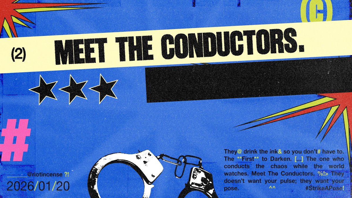riotincense's tweet image. ᅠ
Meet The Conductors, the ones in command of the chaos.
ᅠ