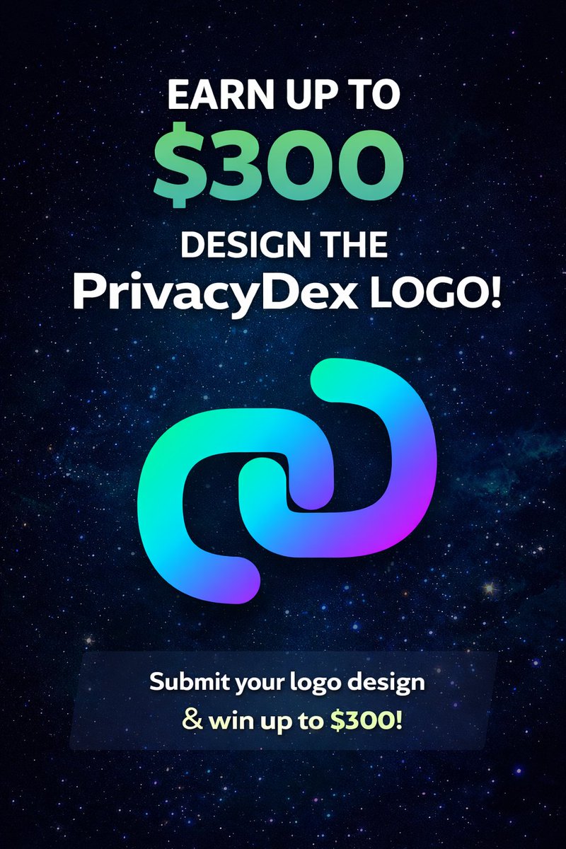 PrivacyDex's tweet image. 🎨 PrivacyDex Logo Design Competition

We are opening a community competition to design the Better official PrivacyDex logo.

🏆 Prize: Up to $300 for the best design.

What to do:

Create a clean, original logo that represents PrivacyDex

Follow + share this post

Send your…