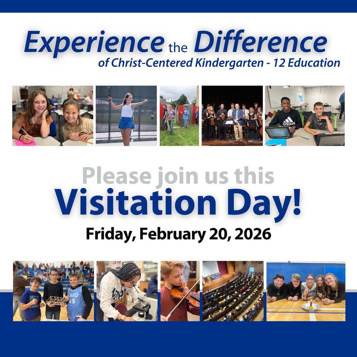 Interested in a Christ-centered education for your child? ✨Join us on February 20 for Visitation Day.

Register today at ccscomets.org

We can’t wait to welcome you!

#christianhighschool #christianmiddleschool #waynecountyohio #holmescountyohio #enrollingnow