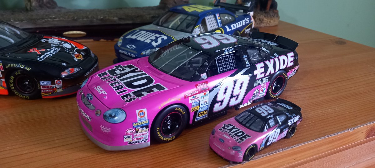 JamesGpSmith's tweet photo. I've been looking for a Exide 99 @JeffBurton 1/24 car for many many years did get a 1/64 car a few years ago but finally have the big one I'm I'm love https://t.co/3QhKW2vidj