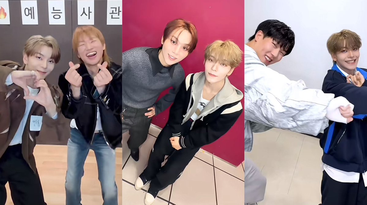 prodxinlong's tweet image. xinlong collecting 2nd–3rd gen idols 😭 so cute seeing him with the sunbaenims