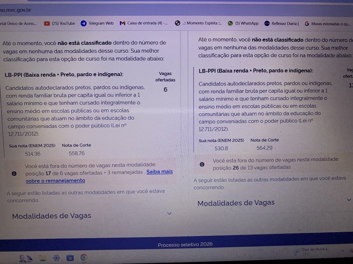 lucianoarruda77's tweet photo. Nota de corte! CORTE!? Será que eles querem que aqui se torne a nova Coreia… CORTE? A vontade que dá é de cortar os pulsos …. #sisu #sisu2026 #notadecorte https://t.co/fJdASHct8f