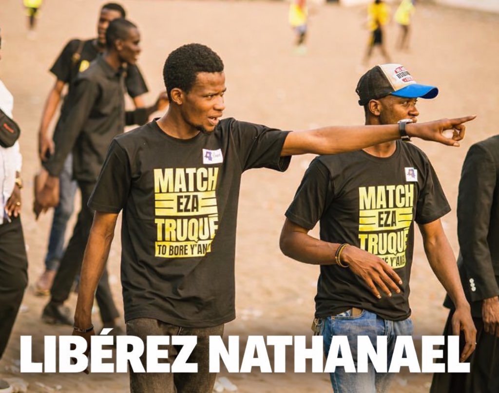 Je m'appelle <a href="/OnokombaO157/">Nathanael Onokomba</a> 
Né au Sankuru
Adresse : Prison de Ndolo 
Signature : CNS
Motif : Apologie aux terroristes sans preuve.
Source : un tweet sur l'accord de Washington. 
Libérez <a href="/OnokombaO157/">Nathanael Onokomba</a> 
La justice élève une Nation taudis que l'injustice la détruit. 🙏🏻🙏🏻🙏🏻