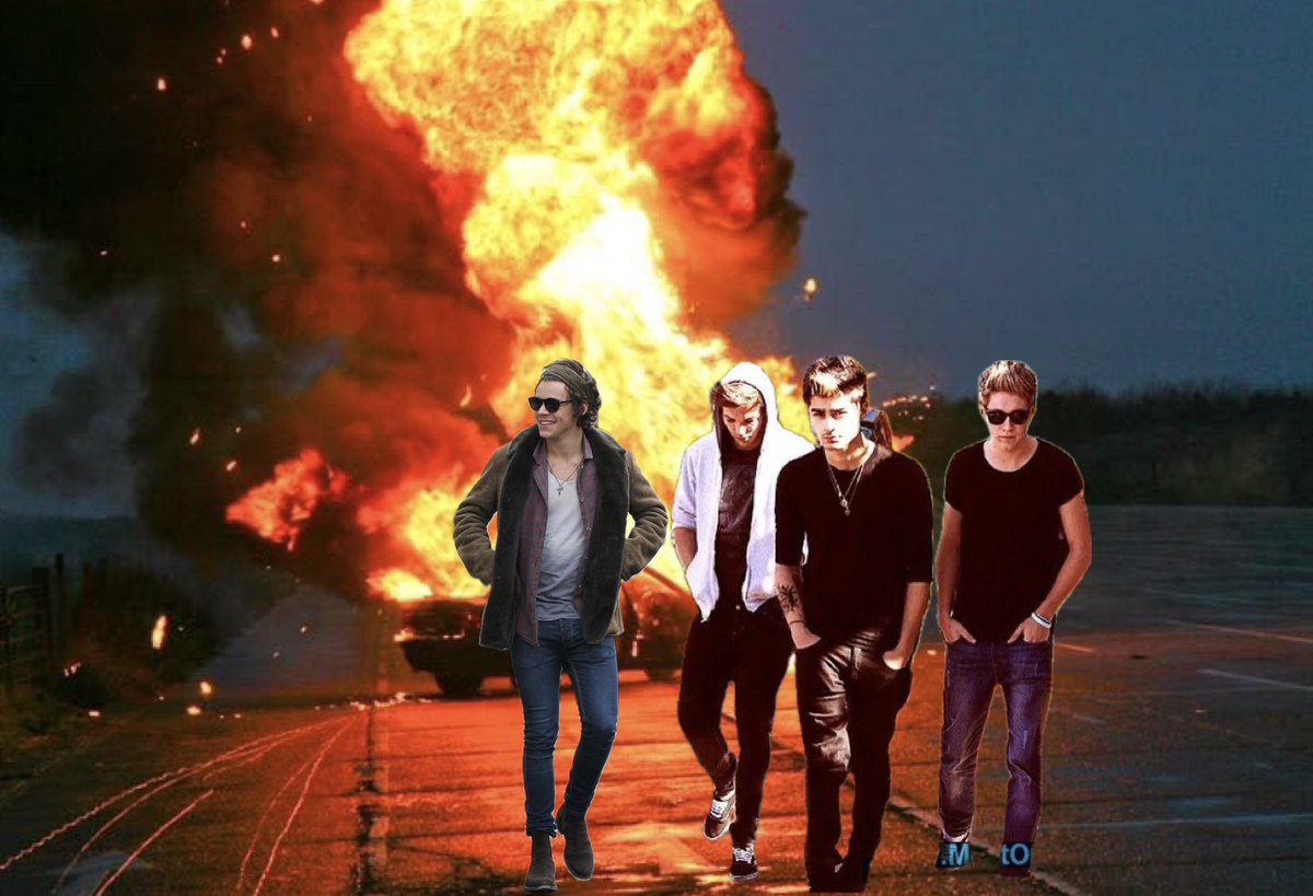 Harry, Louis, Zayn and Niall today