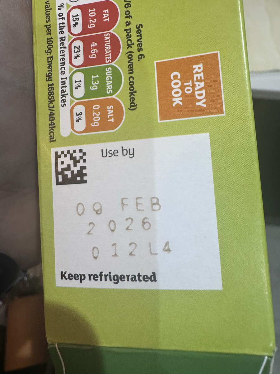 BradysLeftFoot's tweet photo. @sainsburys Bought his yesterday, opened it today ready to add my prepared pie filling and it looked like this. Ruined dinner as I now have pie filling without enough pastry!! https://t.co/u95f1HUs14