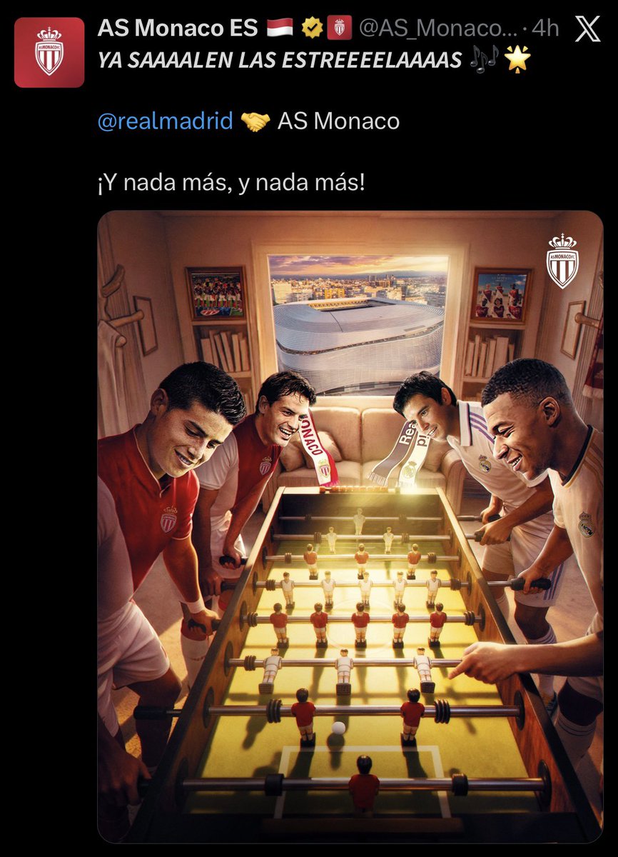 Una cuenta oficial de un equipo no puede publicar esto jajaja