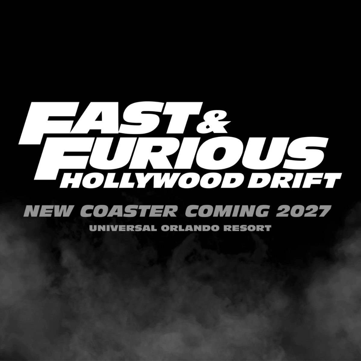 It's official: Fast &amp; Furious: Hollywood Drift is coming to Universal Studios Florida. The high-speed coaster will open in 2027.
