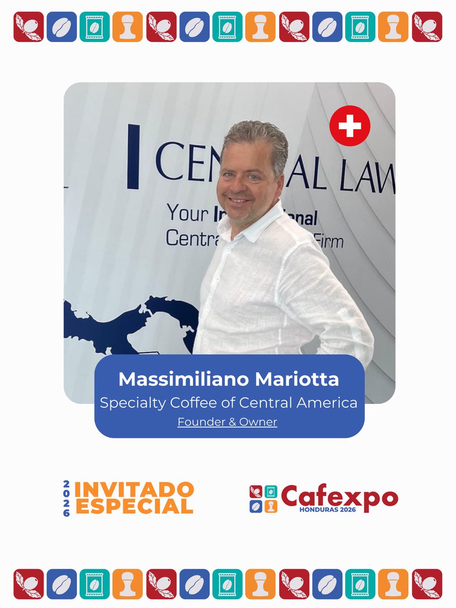 En CAFEXPO nos honra contar con invitados que entienden el valor del café más allá de la taza. 

Desde Ticino, Suiza, hasta el corazón de Centroamérica, Massimiliano Mariotta, fundador de Specialty Coffee of Central America.

#CAFEXPO2026 #ADECAFEH #CaféDeHonduras