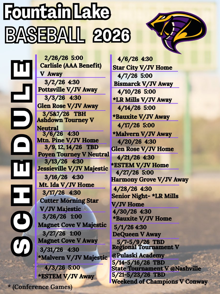 Fountain Lake HS Baseball tweet media