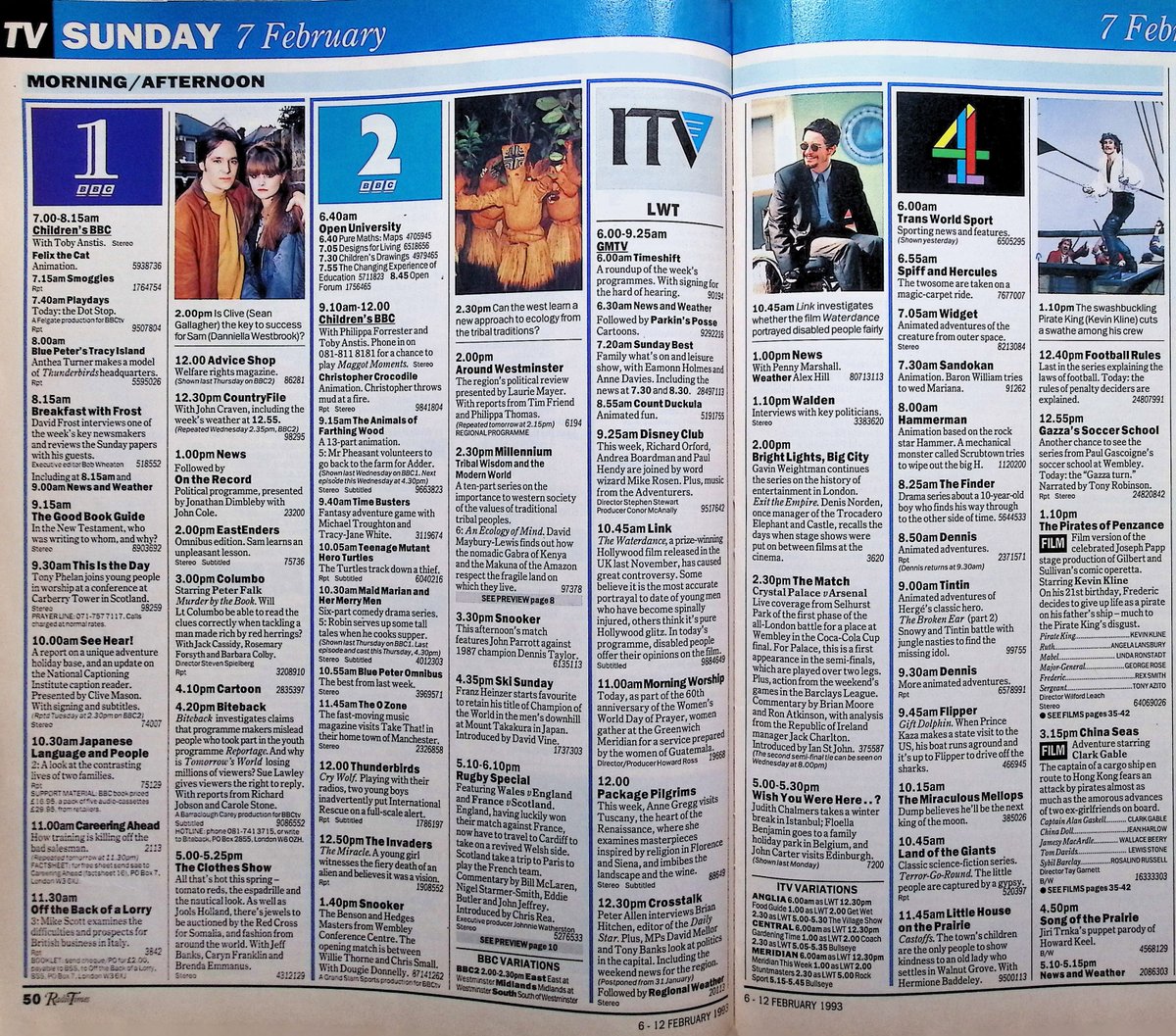 TvDidYouSee's tweet photo. #OnThisDay 7 February 1993 📺TV Listings
#MiriamKarlin stars in SO HAUNT ME.
This week's Screen Two is FEMME FATALE, starring #SimonCallow.
The Case of the Missing Will in #AgathaChristie's POIROT.
#HelenLederer guest stars in ONE FOOT IN THE GRAVE.
#MichaelHorden in LOVEJOY. https://t.co/iAtL1NYw7U