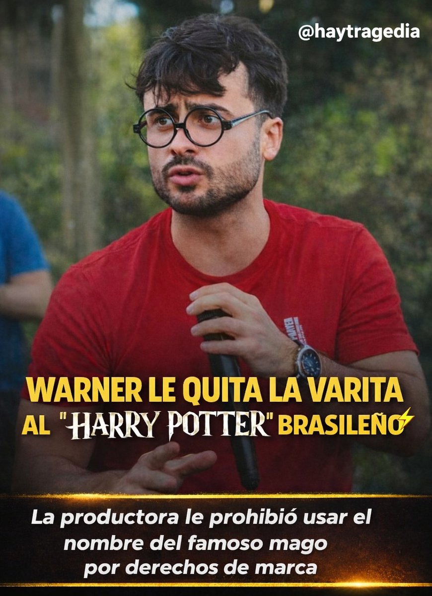 Le quitaron la varita… y el nombre ⚡🧙‍♂️

🇧🇷 Un influencer brasileño fue obligado a dejar de llamarse “Harry Potter” por derechos de marca.

🤔 ¿Justo o injusto? Quiero leerte

#HarryPotter #WarnerBros #Brasil #Viral #PropiedadIntelectual