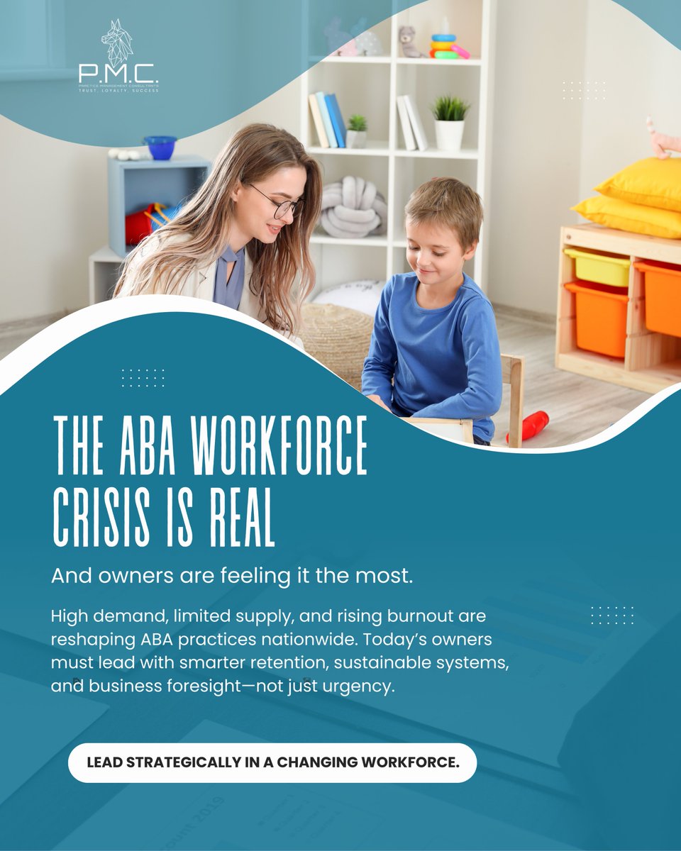 Practicemgmt7's tweet image. The workforce shortage isn’t just an HR issue—it’s a leadership challenge. ABA owners need support that goes beyond hiring.
#ABAWorkforce #PracticeLeadership #PMCCommunity