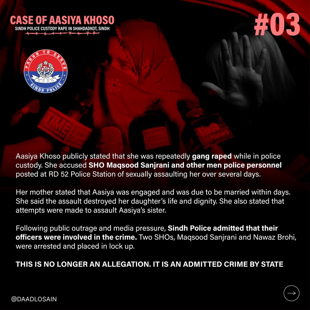 These aren't isolated incidents. Such atrocities happen across Sindh every day-women endure gang-rape, torture, &amp; humiliation in custody, and stay silent to protect family honor in tribal oriented society. The pain is buried under fear &amp; stigma, and seldom we care.