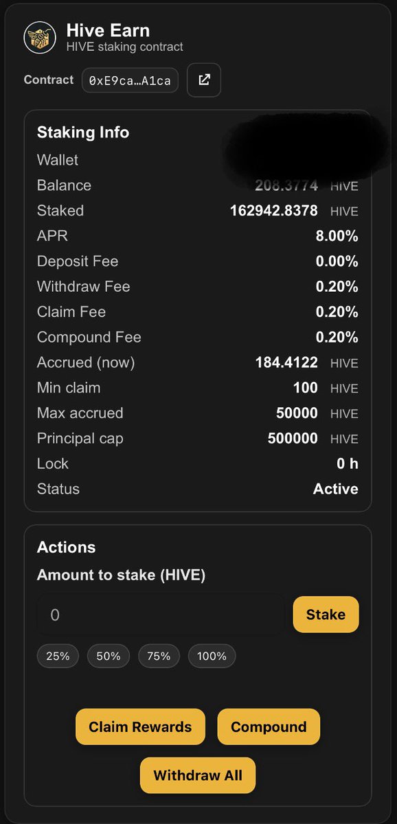 TheHiveToken's tweet photo. While other projects are, seemingly, doing everything and anything possible to lie and deceive their investors with absurd and misleading promises while draining old and new LP #HiveToken continues to do what it always said it would do… #Burn its supply, automatically add to its #LP and provide true #PassiveIncome thru its Earn #Staking platform.
All aspects of the token, from the #tokenomics to the utilities, have been designed to benefit ONLY the investors… no gimmicks, no bs and no insiders.
#Hive highly encourages you to #DYOR and ask as many questions as necessary… the more you research it the clearer it will become how promising it is as an investment.
Slowly at times but absolutely surely $HIVE will reduce its Circulating Supply down to nothing… it’s only a matter of time and trading/usage volume.
We are renounced and 100% of #Liquidity, old and new, is burned… basically, as safe as it gets!
0x8fb024a51841e45891579bdc924550996b72b0fd