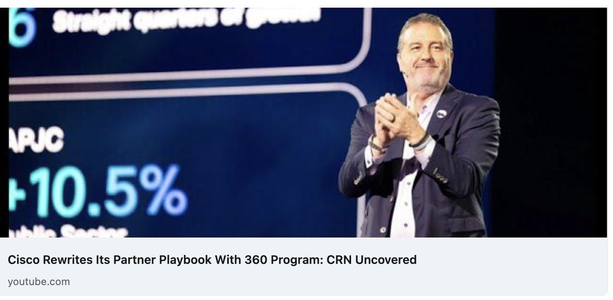 CiscoPartners's tweet photo. The #Cisco360PartnerProgram marks a new chapter in partner support: boosting profitability, simplifying incentives, and aligning with an AI-driven strategy for 2026 and beyond.

🎥Watch this CRN feature to learn more: https://t.co/kG2UwCXJr3

 #CiscoPartners #AI #PartnerEcosystem https://t.co/WkmELU89PR