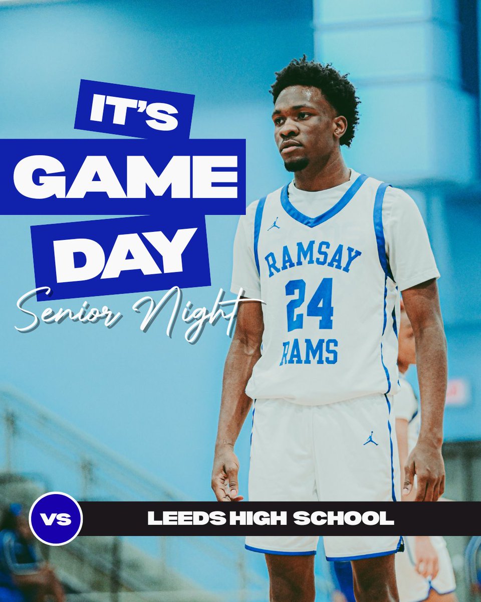 Camcertified101's tweet photo. 🔥🏀 SENIOR NIGHT 🐏
Tonight come celebrate and support Cameron Blankenship and the Ramsay seniors as they take the floor vs Leeds HS.
Pack the gym. Bring the noise. 💙
#SeniorNight #RamsayRams #RamsayBasketball #GameDay #HighSchoolHoops https://t.co/uhM7Hf5h9Y