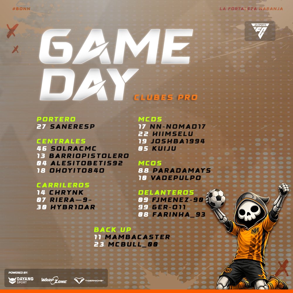 NazgulNation's tweet image. #EAFC26 | ¡𝐆𝐀𝐌𝐄𝐃𝐀𝐘!

🏆 | @AFJLeague
🆚 | @ARSENALWIZARDS 
⏰ | 22:40h

#GoNN · #NNclubespro