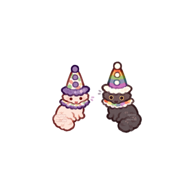 spicy_mochi's tweet image. tiny clown cats