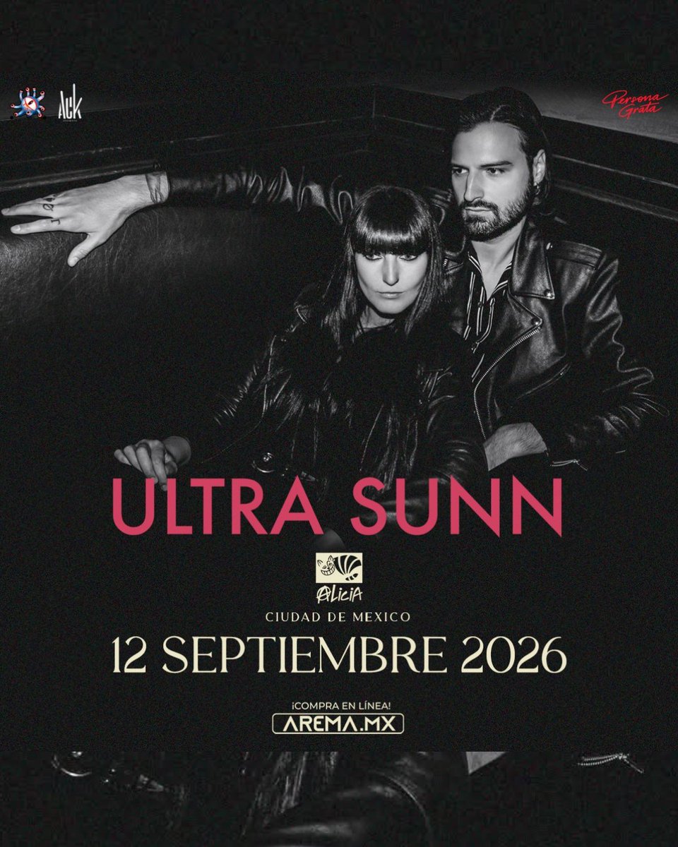 FILTERMexico's tweet photo. El dúo de darkwave ULTRA SUNN regresará a la Ciudad de México el 12 de septiembre para presentarse en el Foro Alicia: https://t.co/K7f9T8mxag https://t.co/Di8RsHJgIT
