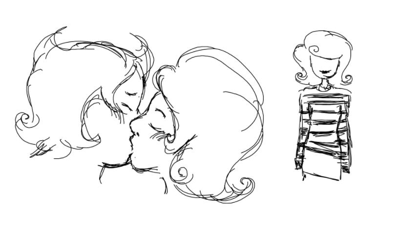 TaurusFables's tweet photo. im not used to draw people kissing #roxyjane https://t.co/NjOdh9LHXn