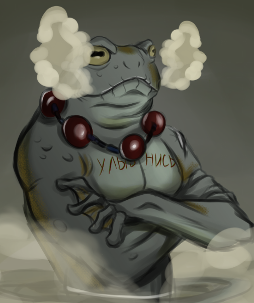PunkB4621's tweet photo. I've finished it a bit, but it doesn't look like the final version. I'm just really tired)

#Art #digitalart  #FanArt #Frog https://t.co/WpMP2ICExY